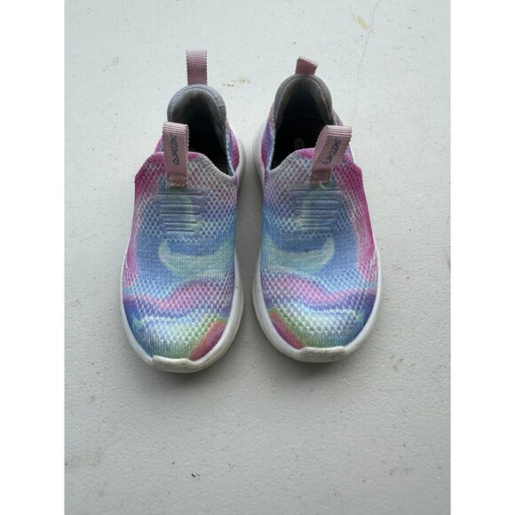 Skechers Girls Air Cooled Memory Foam Ultra Flex 2.0 Swirlology Slip On Shoes 6 - Picture 2 of 8